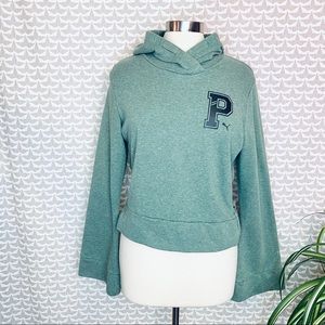 Puma Cropped Bell Sleeve Crisscross Side Hoodie